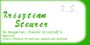 krisztian steurer business card